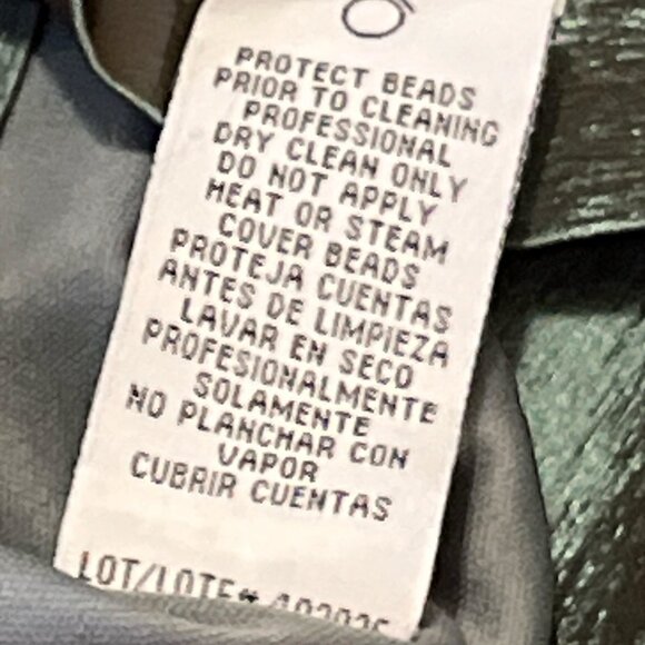 R&M RICHARDS Dress One Shoulder Gems Shimmer Fabric Size 8 Green - Picture 12 of 13